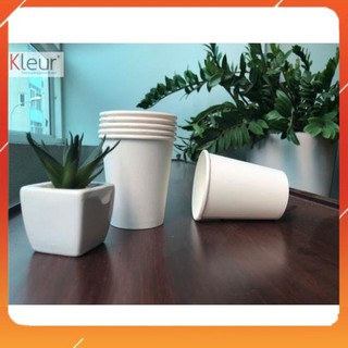 [FreeShip – Ly Giấy] Combo 200 Ly Giấy Dùng 1 Lần Màu Trắng size 8oz 280ML 2PE |Kleur Paper Cup