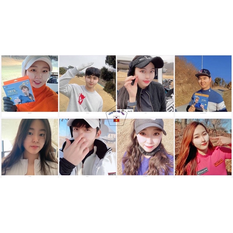 Miếng dán gò má ngọc trai golf chống tia UV Hàn Quốc