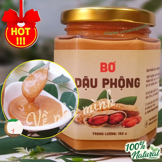 BƠ ĐẬU PHỘNG NGUYÊN CHẤT MỊN KHÔNG ĐƯỜNG HỮU CƠ TỰ NHIÊN ( bơ lạc ăn liền, ăn kiêng, ăn chay thực dưỡng, peanut butter )