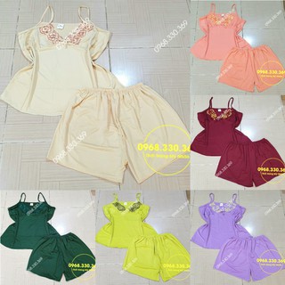 Đồ bộ đùi thun lạnh dây nhuyễn phối kiểu