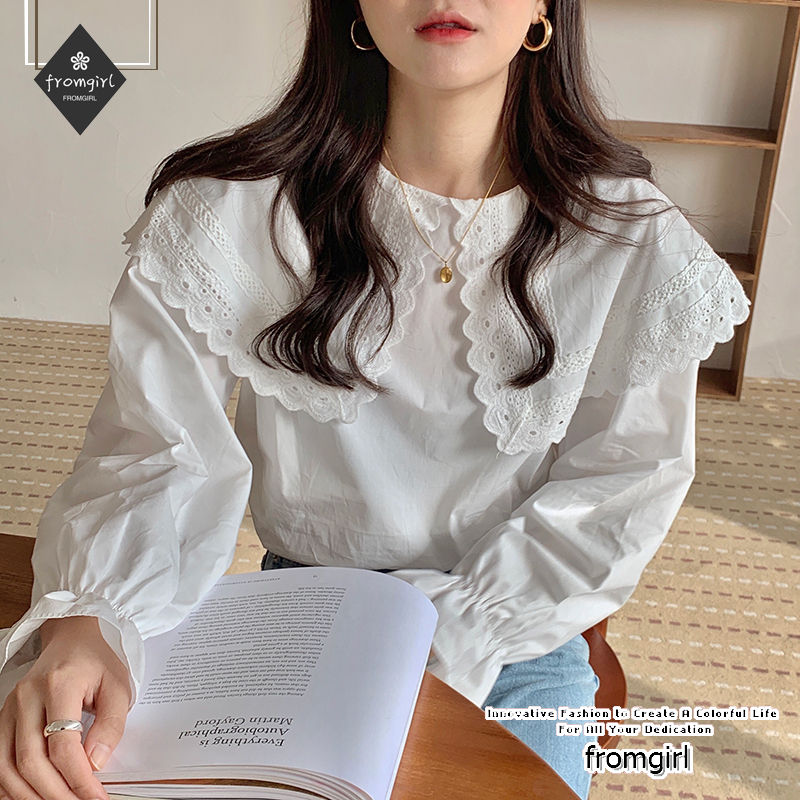 Áo Nữ Tay Dài Phối Ren Thời Trang Quyến Rũ