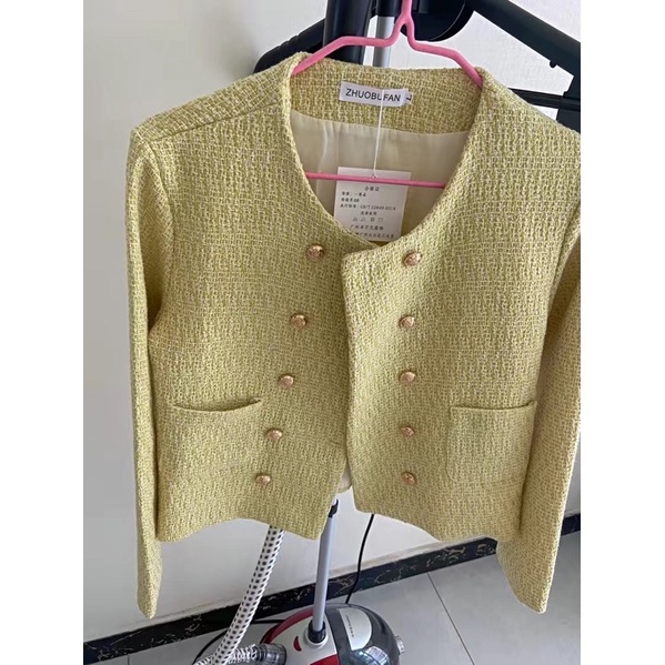 Áo khoác dạ tweed  trơn