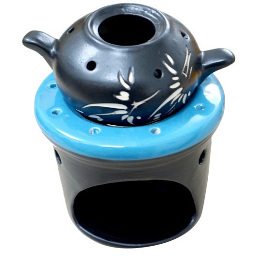 Xa kho Đèn xông, đốt, khuếch tán tinh dầu Bát Tràng dùng nến - Hình ấm trà đẹp mê ly .