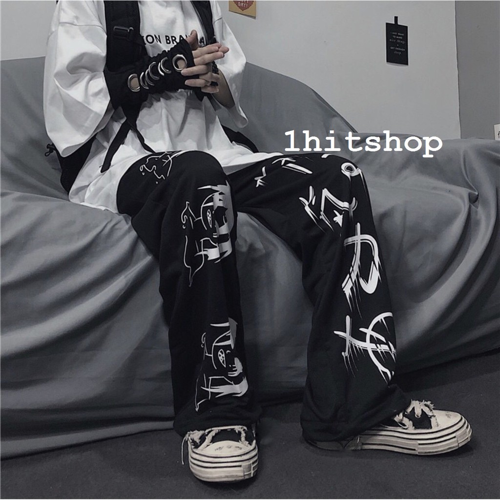 Quần DÀI Ống Rộng IN HÌNH SA.JA Ulzzang Unisex 1hitshop