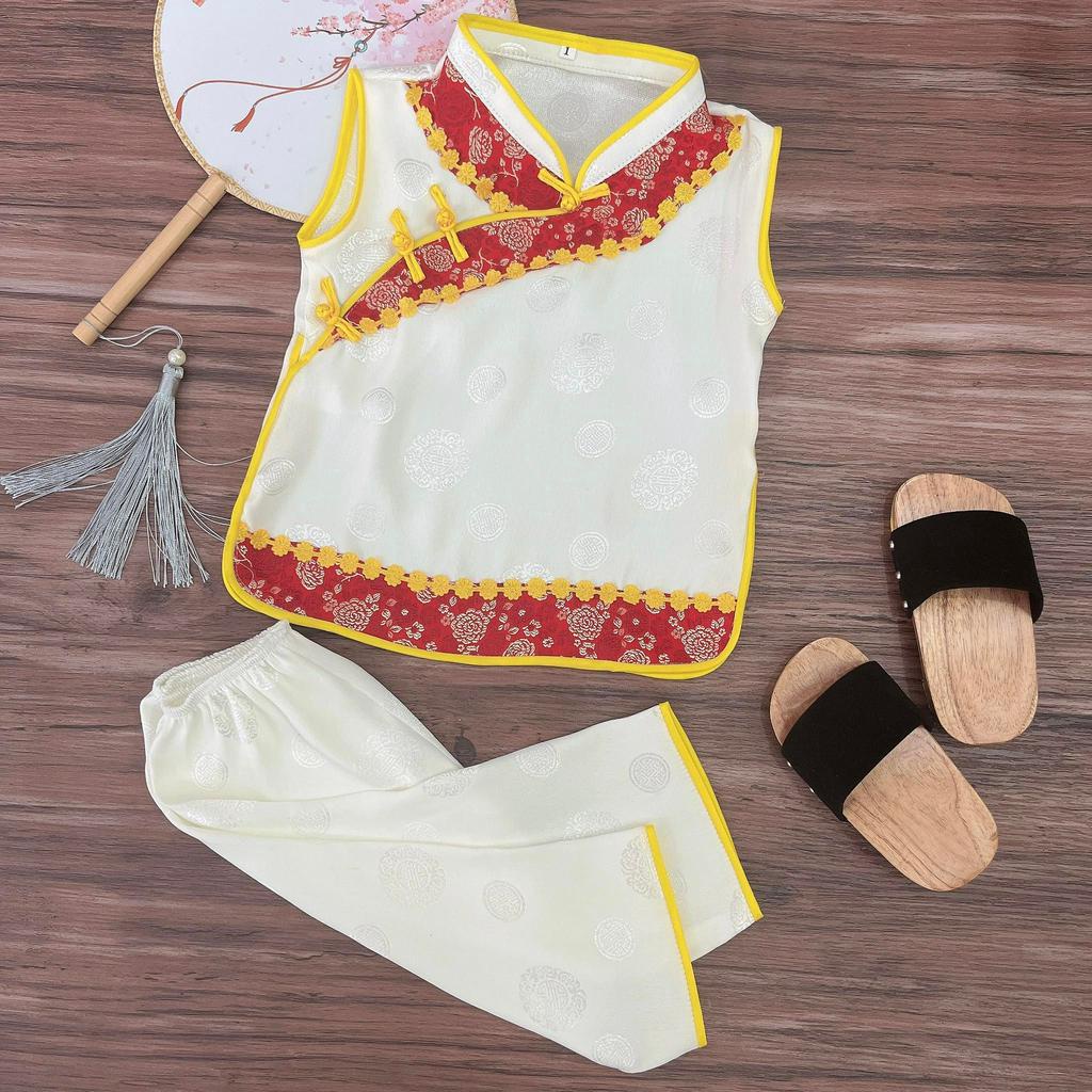Bà bà Tàu cho bé gái, Tiểu long nữ 7-16kg MÀU NGẪU NHIÊN
