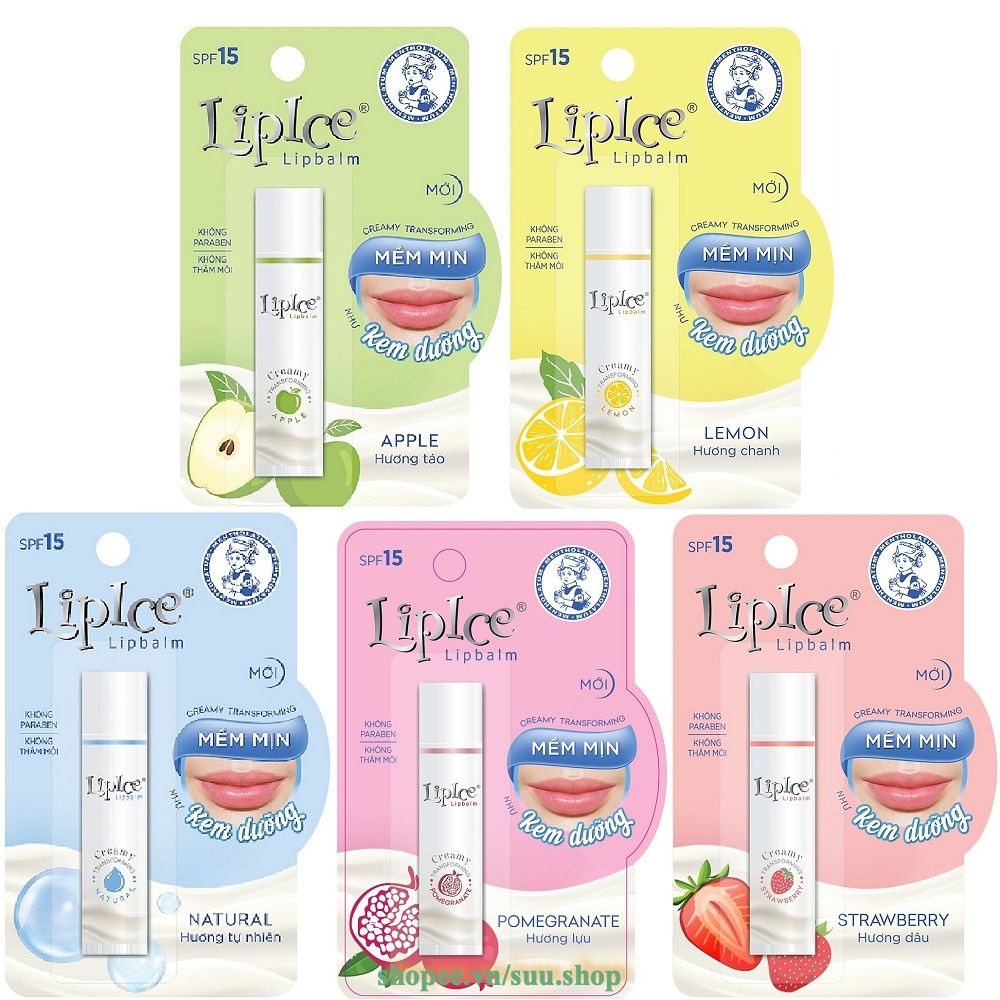 Son Dưỡng Không Màu Lipice 4.3g Với Nhiều Hương Thơm Khác Nhau, suu.shop cam kết 100% chính hãng
