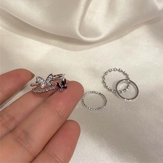 Set 4 Nhẫn Hở Hình Bướm Siêu Nữ Tính