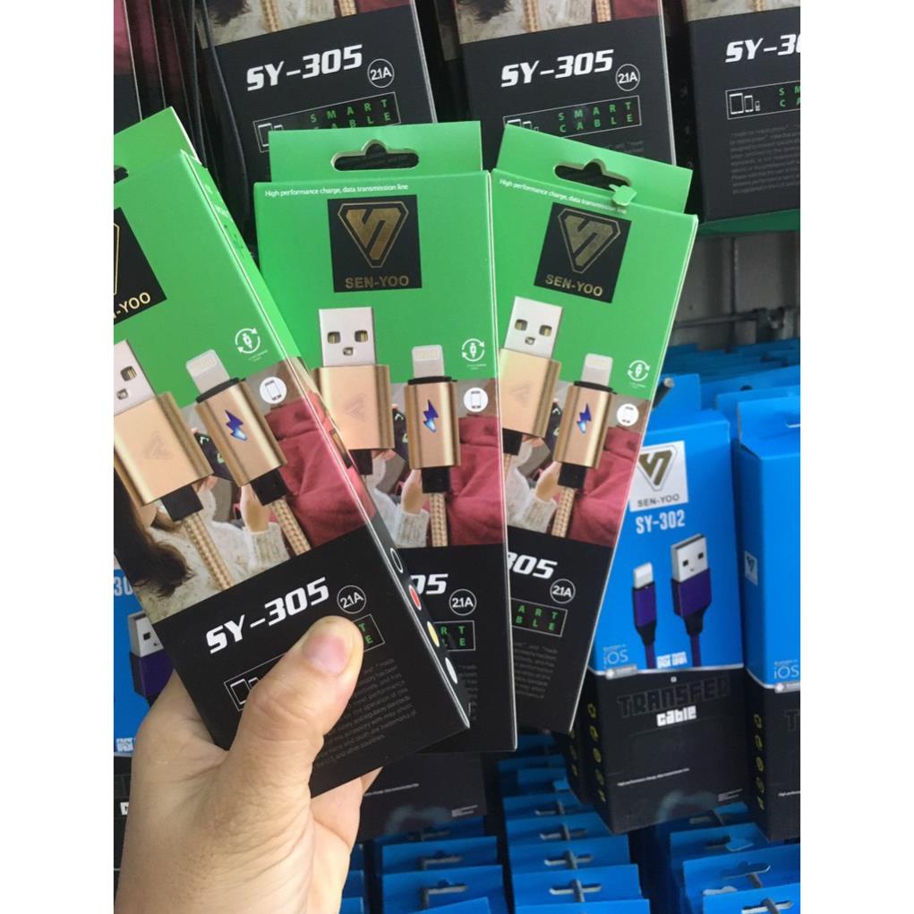 Cáp sạc tự ngắt và truyền dữ liệu mico dài 1.2M cho sam sung , opop dây dù, có đèn báo sạc , tự ngắt.
