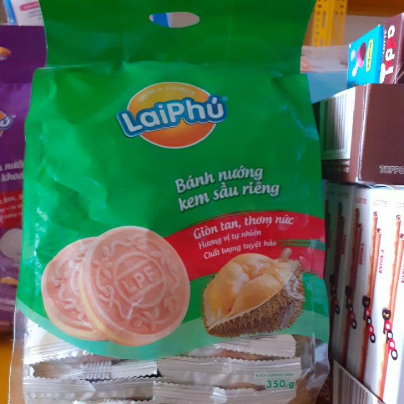 BÁNH LAI PHÚ FRENCH COOKIES KEM SẦU RIÊNG, KHOAI MÔN VÀ DÂU 350G