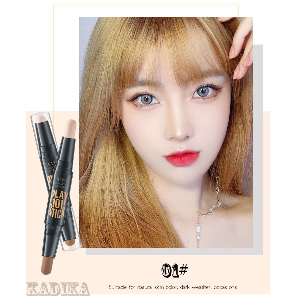 [Hàng mới về] Thỏi kem bắt sáng và tạo khối thiết kế hai đầu trang điểm tiện dụng | BigBuy360 - bigbuy360.vn