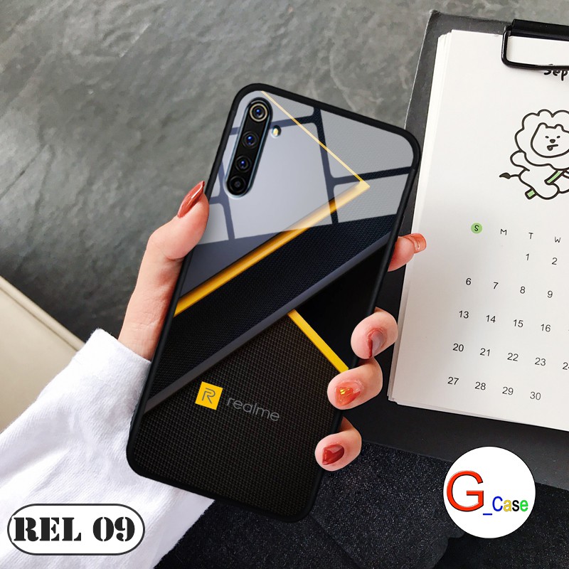 Ốp lưng Realme 6 / 6Pro-lưng kính in logo hãng điện thoại