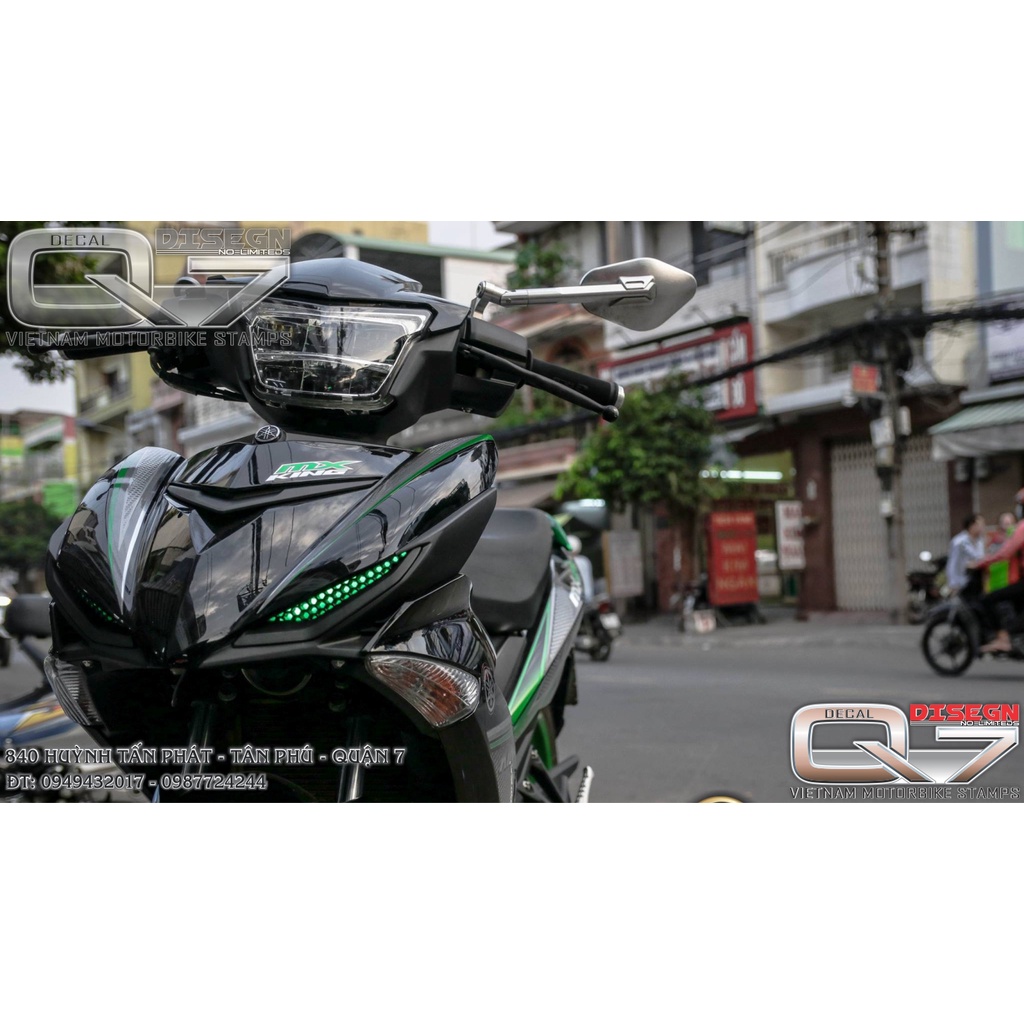 Tem Rời EXCITER 150 MX XANH ĐEN