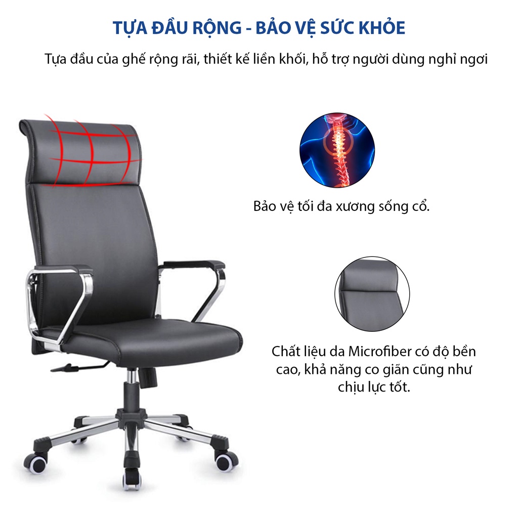 Ghế giám đốc GOVI Titan T12 Da Microfiber sang trọng