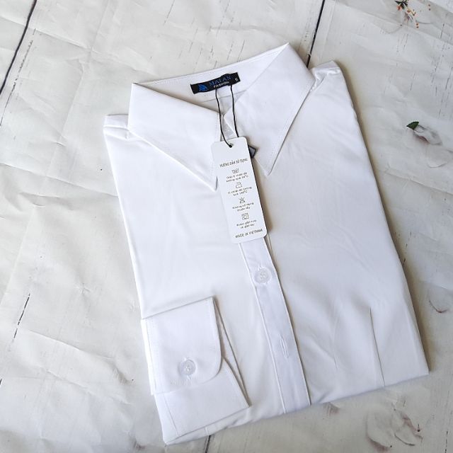 Áo sơ mi trắng công sở nữ tay dài form nhỏ  mặc cực tôn dáng sang trọng vải kate Ý đẹp  không xù lông thoáng mát SMTD01 | BigBuy360 - bigbuy360.vn