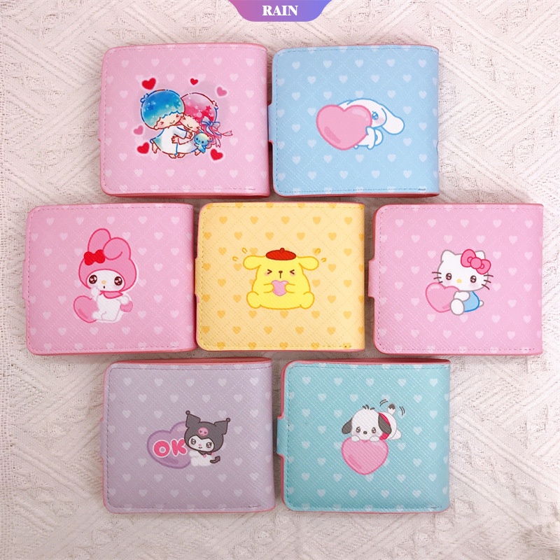 Ví Da Pu 2022 Gập Đôi In Hình Hoạt Hình Sanrio Kuromi Có Khóa Từ Tính Làm Quà Tặng Cho Nữ [Dùng Nổ]