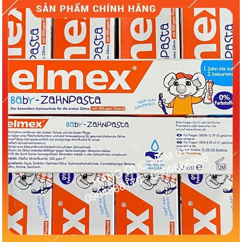 Kem đáng răng em bé từ 6 tháng tuổi Elmex Baby nội địa Đức 50ml