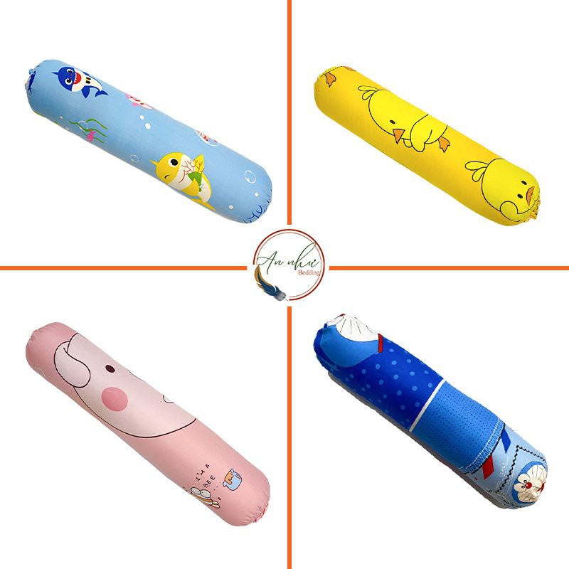 Vỏ gối ôm35x100 vỏ gối, bao gối ôm cotton poly cute An Như