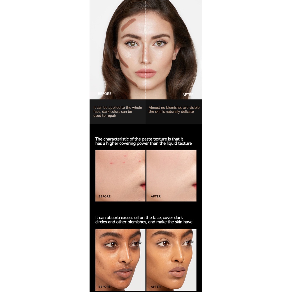 Hàng Có Sẵn Kem Nền Che Khuyết Điểm Kem Nền Dạng Lỏng Giữ Ẩm Lâu Trôi Kiềm Dầu Thanh Toán Khi Nhận Hàng