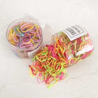 Ready Stock 500/800/1000pcs Hairtie Thick Disposable Rubber Band Hair Tie Hair Rope Small Fresh Hair Circle Hair Accessories
