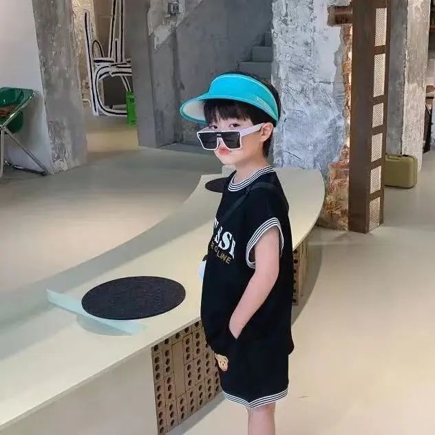 Set Áo Sơ Mi Ngắn Tay + Quần Short Phong Cách Phương Tây Thời Trang Mùa Hè Mới Cho Bé Trai