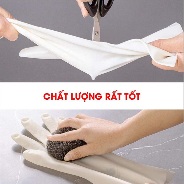 Găng tay cao su siêu bền, tiện lợi (màu trắng)