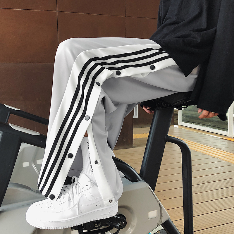 Quần dài thể thao có cúc bấm ống rộng cỡ lớn M-3XL phong cách Unisex hợp thời trang cho nam | BigBuy360 - bigbuy360.vn