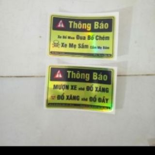 Tem cảnh báo 7 màu 2 miếng