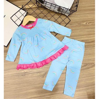 HOT - TREND bộ dài tay bèo baby doll đẹp đồ bộ trẻ em quần áo trẻ em size 22-40 ký
