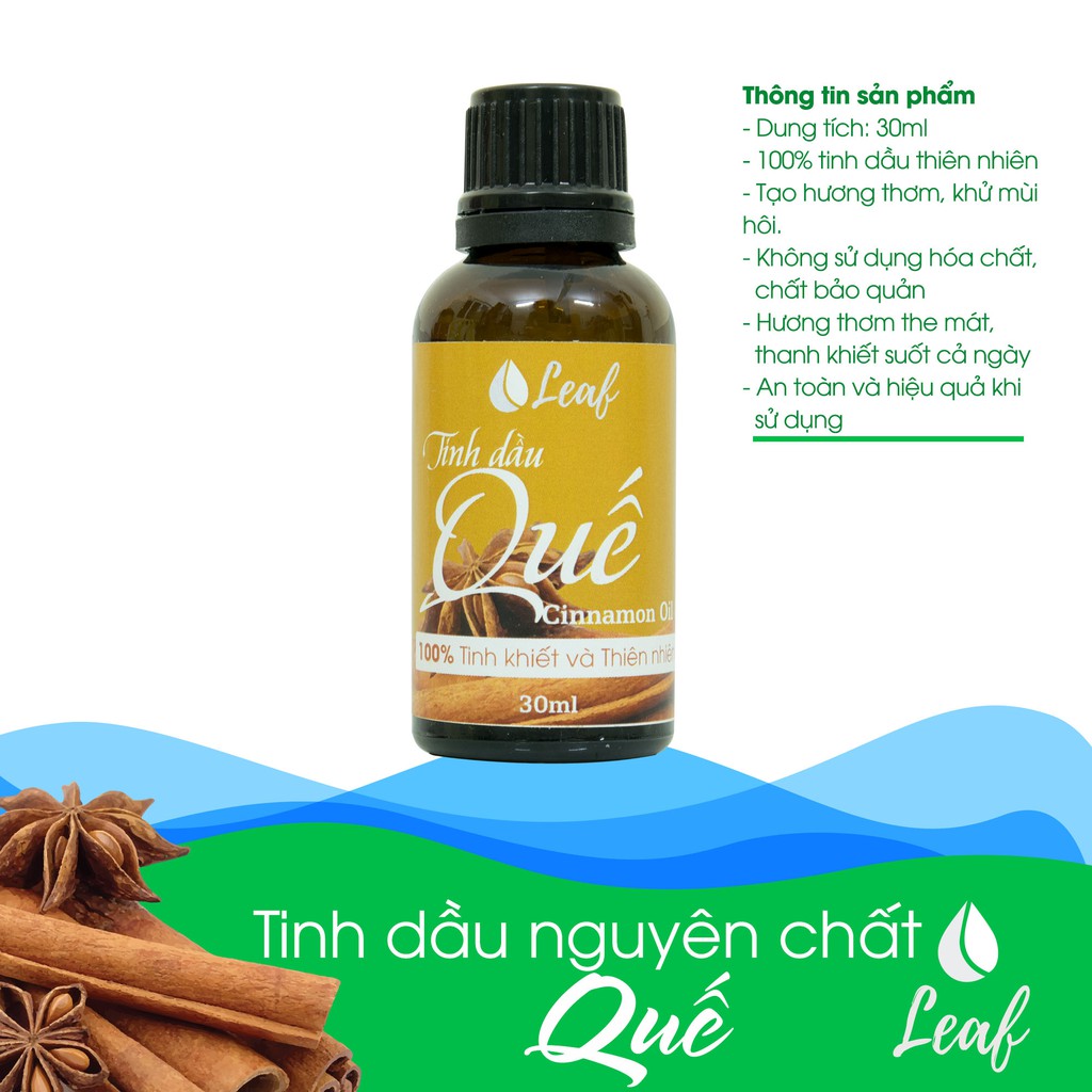 Tinh Dầu Xá xị, Sả chanh, Bạc Hà, Bưởi, Cafe, Quế LEAF Nguyên Chất, Thiên Nhiên Nguyên Chất Xông Phòng