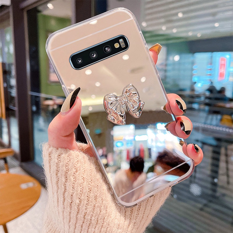 Ốp Điện Thoại Tráng Gương Viền Mềm Cho Samsung Galaxy S8 Plus S9 Plus S10 Plus