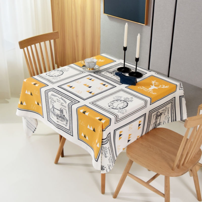 Khăn Trải Bàn Hình Vuông Bằng TPU Chống Thấm Nước / Dầu / Bỏng Phong Cách Bắc Âu