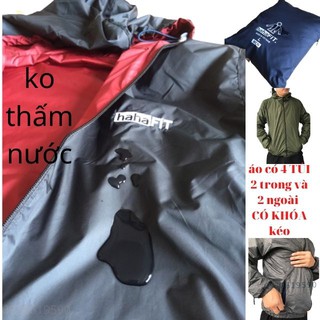 [Freeship - Ảnh + Video thật] áo gió 2 lớp mặc 2 mặt chống nước