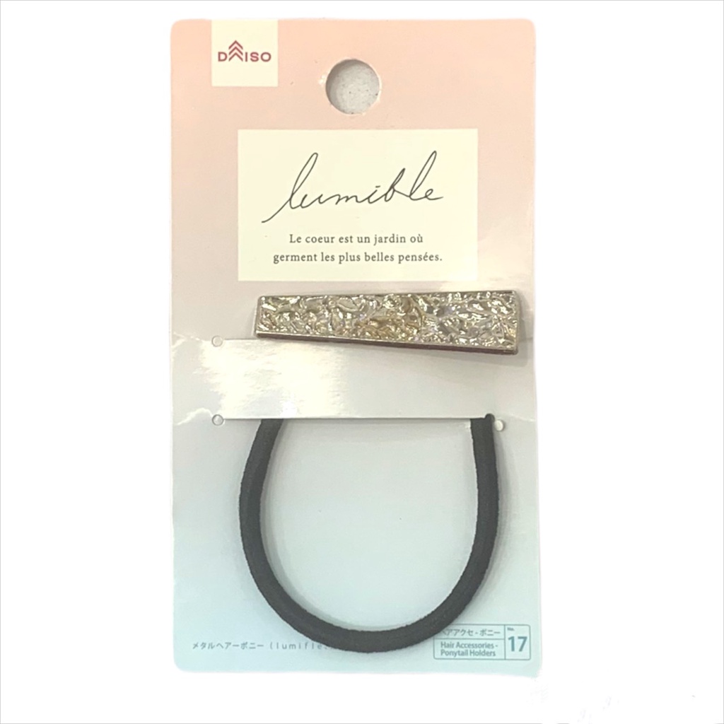 Daiso Cột tóc Lumifle hình kim loại