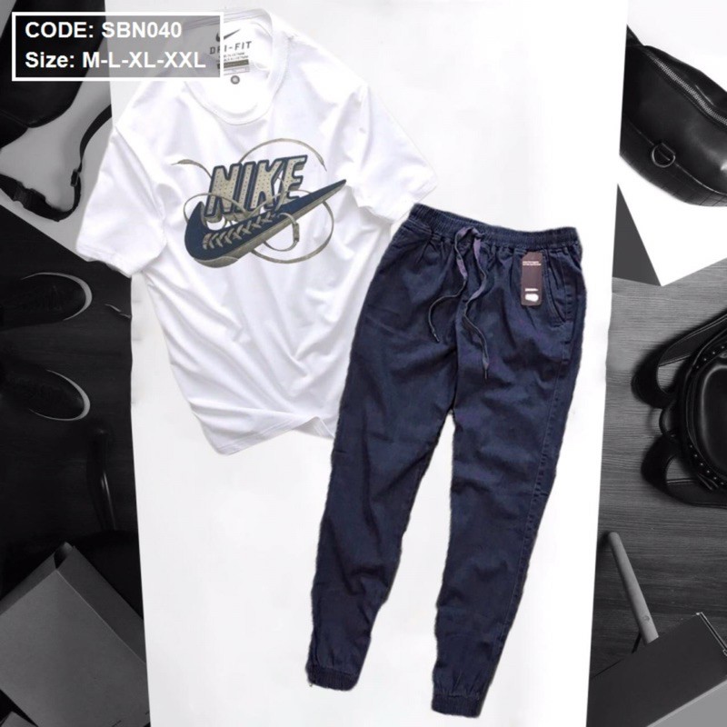 🔥🔥{HOT}🔥🔥 Combo quần jogger kaki áo thun thể thao Nam mùa hè phong cách cao cấp