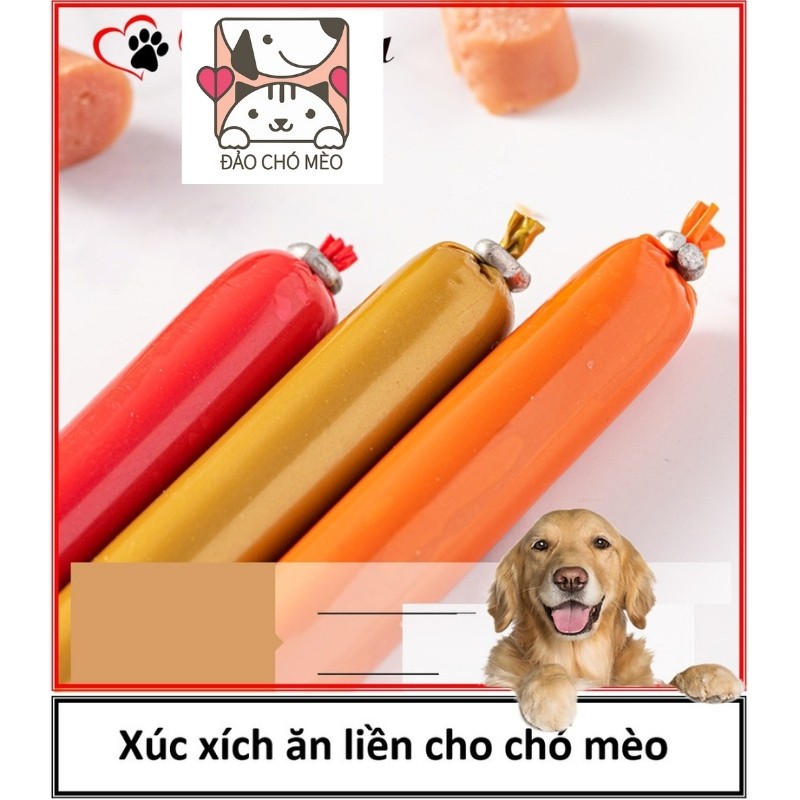 Xúc xích chó mèo có thể ăn liền đồ ăn vặt chó mỗi cây 15gr thức ăn cho chó kiểu bánh thưởng - Lin Pet