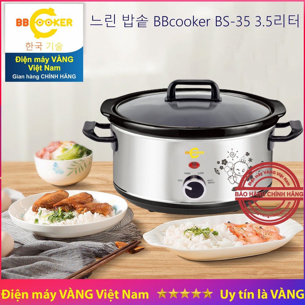 Nồi hầm chậm nấu cháo, kho cá dung tích 3.5L