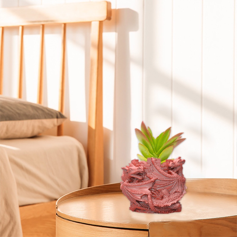 Khuôn Silicone Làm Chậu Hoa Hình Rồng Độc Đáo