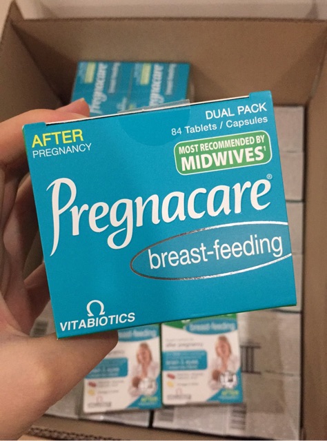 Vitamin Pregnacare breast feeding hàng chính hãng uk đủ Bill, Pregnacare bú, Pregnacare sau sinh