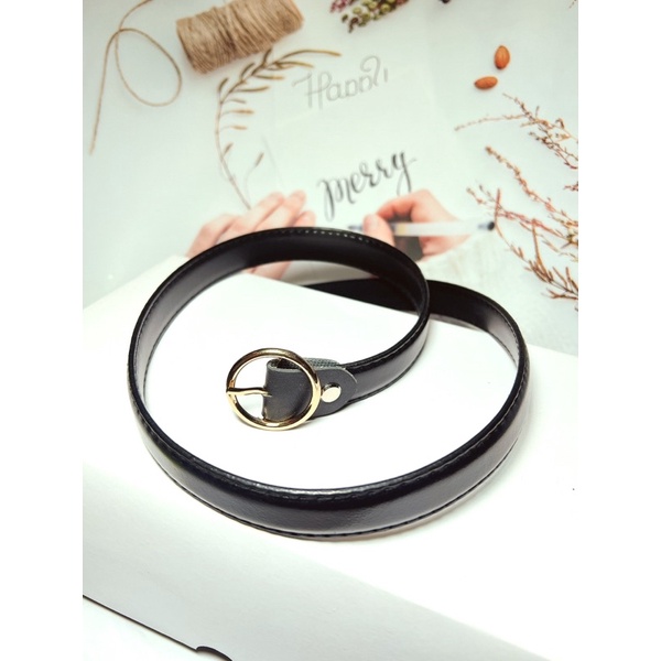 Thắt lưng nữ - dây nịt nữ - dây lưng mặt vòng tròn