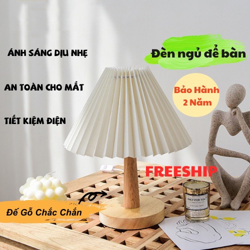 Đèn Ngủ Để Bàn Đế Gỗ, Trang Trí Decor Phòng Ngủ Dễ Thương ĐÈN TOKI