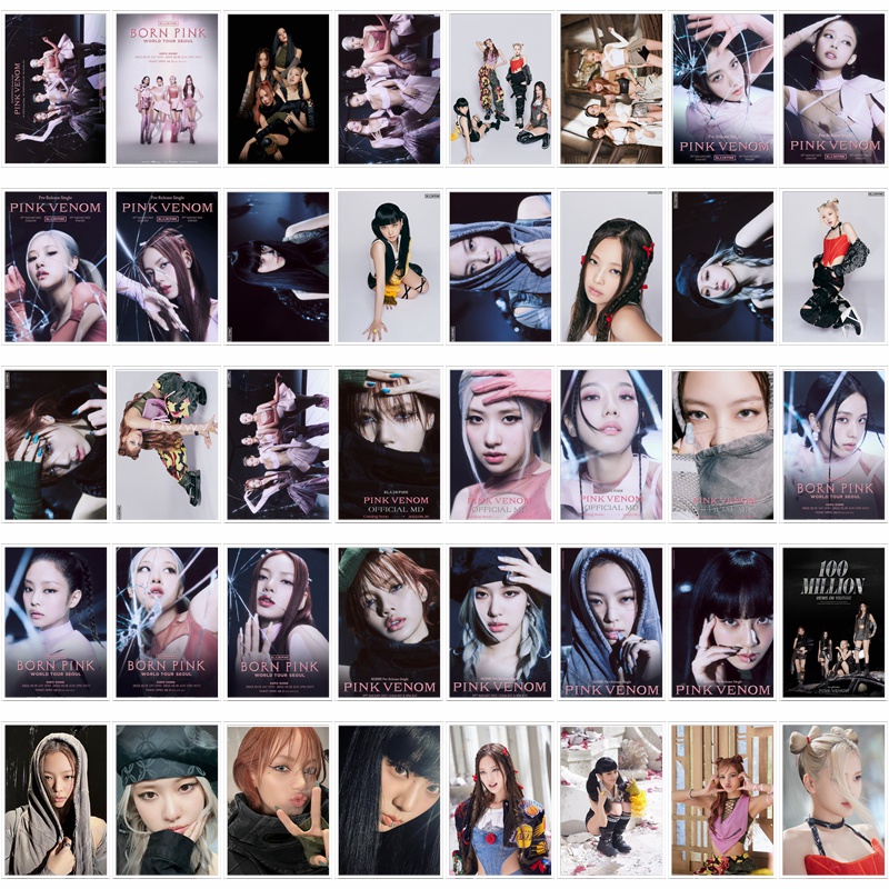Bộ Ảnh Thẻ Lomo Nhóm Nhạc BLACKPINK BORN PINK LISA JENNIE Ablum Polaroid