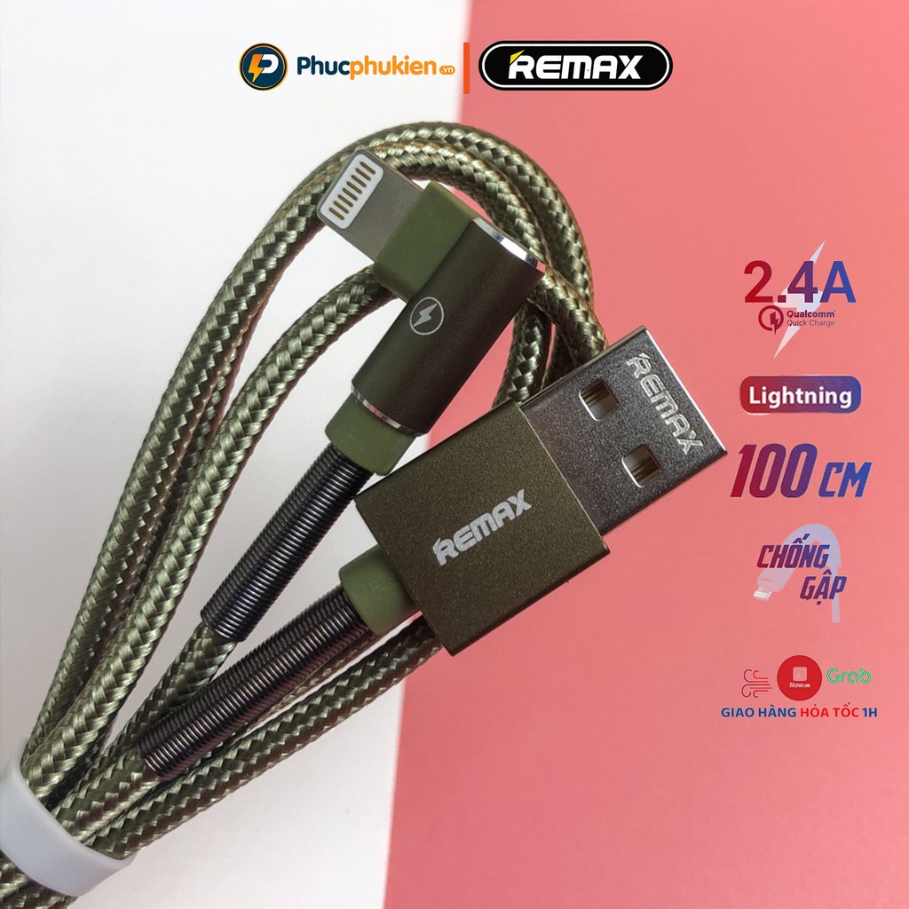 ☁Dây sạc iPhone chính hãng Remax 119i hỗ trợ nhanh 12w dành cho 5 đến 13 Pro max Phúc Phụ Kiện