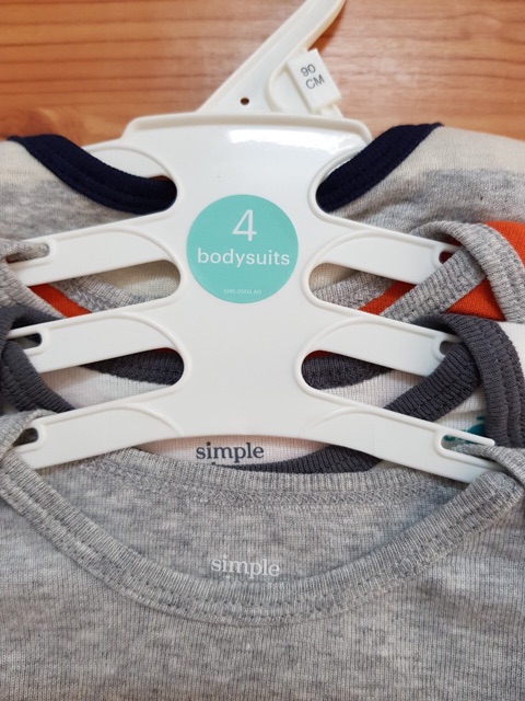 Set 4 bodysuit Carter tay dài