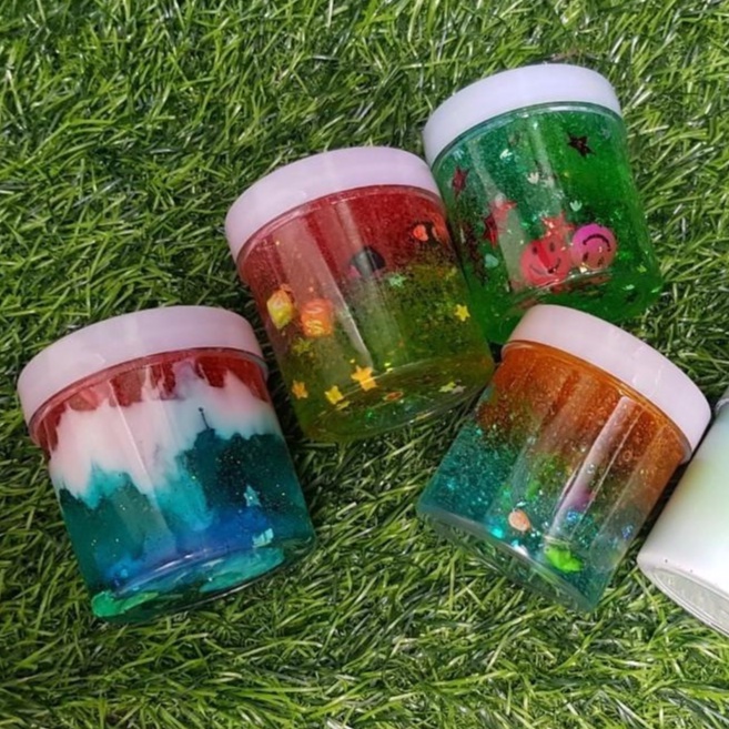 Slime Trong 150ml Đủ Màu Có Charm Hoạt Hình - Slime Hủ