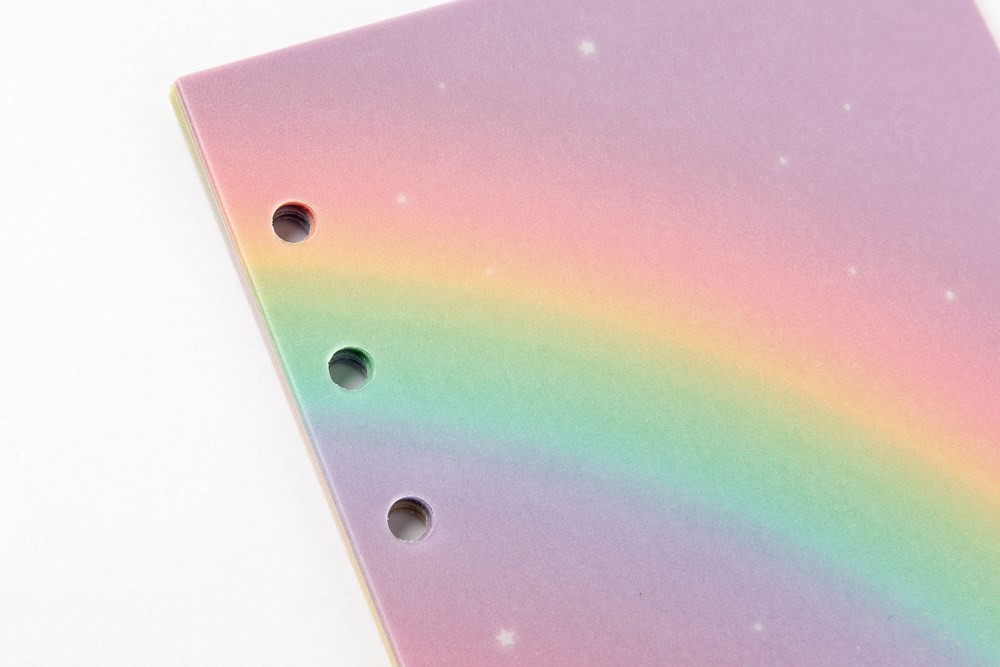 Giấy Trang Trí ARTBOX Hàn Quốc Có Đục Lỗ Bìa Nhuộm Màu Cầu Vồng Cỡ A6