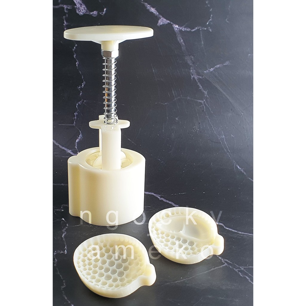 NQ50-006 - KHUÔN TRUNG THU LÒ XO / BÁNH DỨA  HÌNH QUẢ SẦU RIÊNG 50G