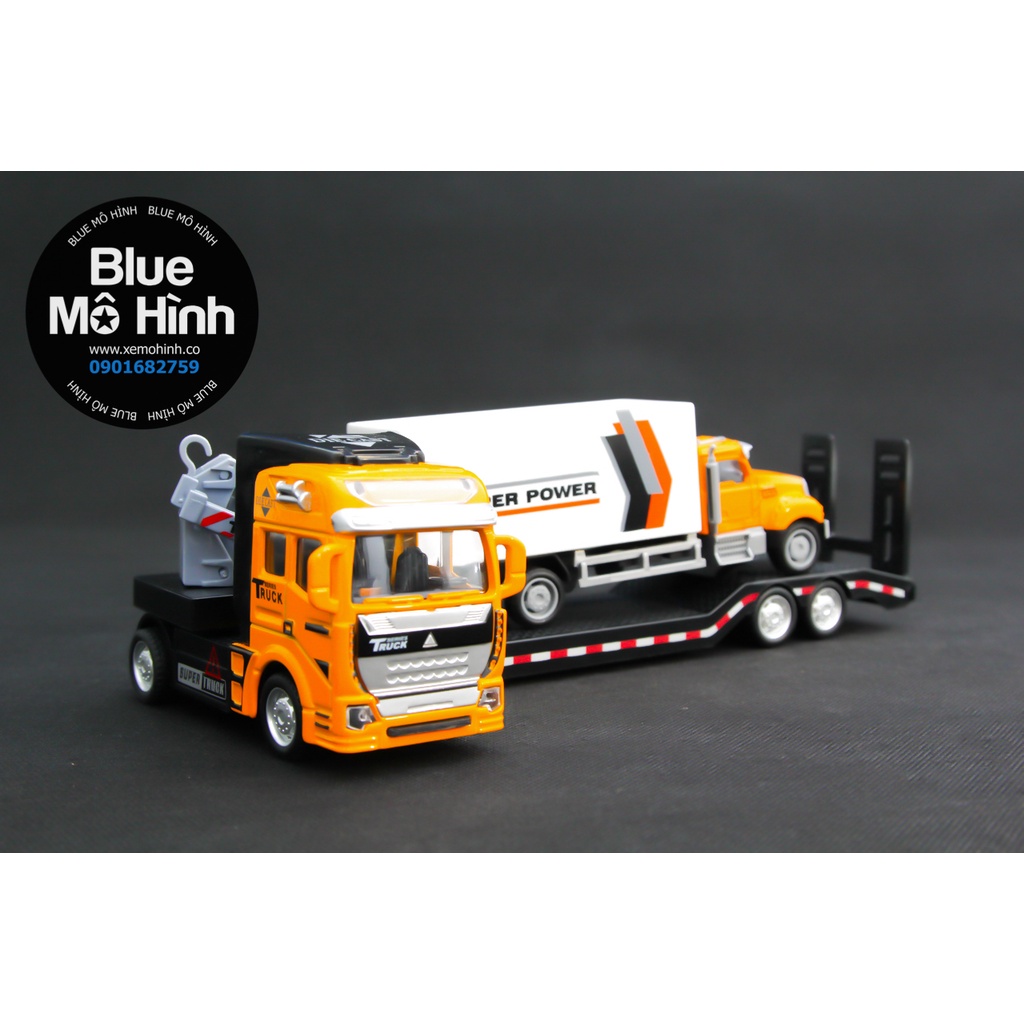 Xe mô hình xe cần cẩu container chở xe Super Power