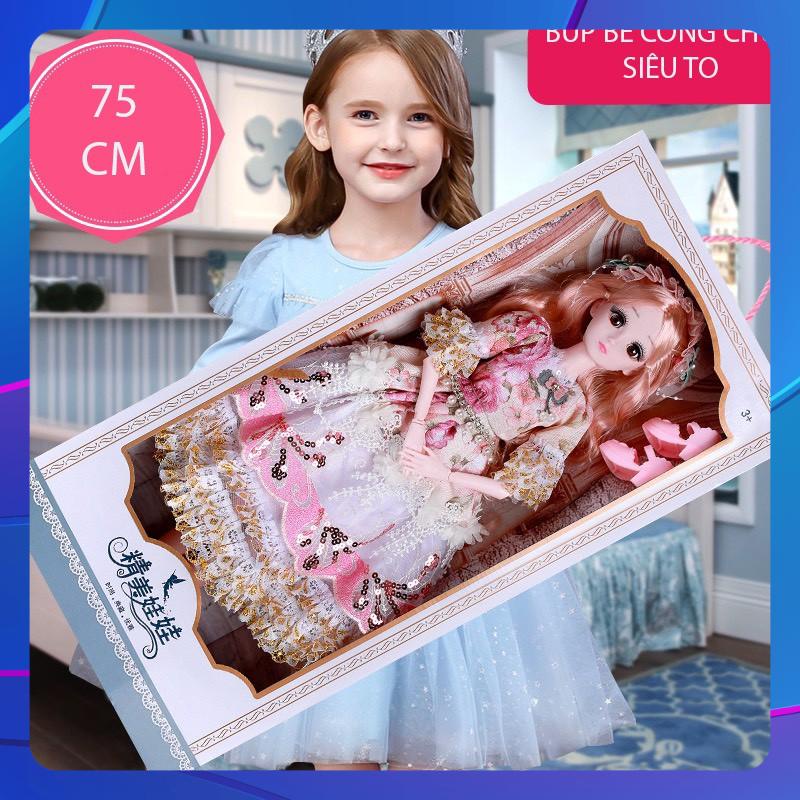 Búp bê công chúa cao cấp nhắm mở mắt cao 60 cm