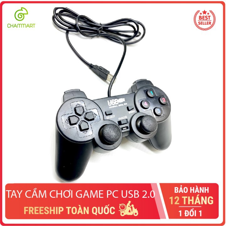 Tay cầm chơi game PC gaming controller kết nối USB 2.0 cho laptop máy tính