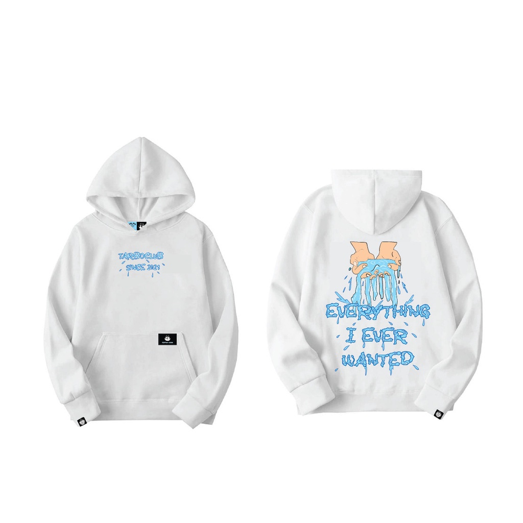 ÁO KHOÁC TARBO.CLUB - HOODEI TRÒNG ĐẦU WATER NAM NỮ - Nỉ LOCAL BRAND